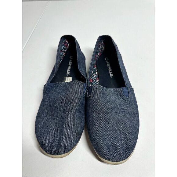 Airwalk  Shoes Women's Blue Boho Slip On Stretch Canvas Side Size 8,5 See Notes - Picture 1 of 10